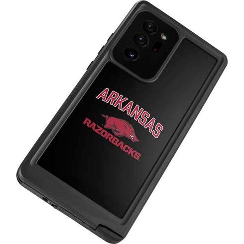 University of Arkansas-Fayetteville Razorbacks Black Galaxy Note20 Ultra 5G Waterproof Case